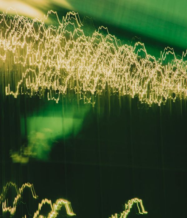 Abstract glowing lines representing flow and balance movement